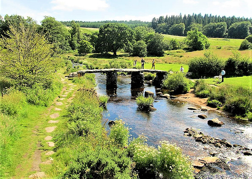 This is a very old bridge spanning one of the small rivers