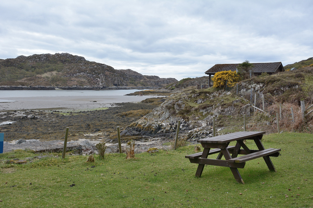 HBM  -  Inverkirkaig picnic bench