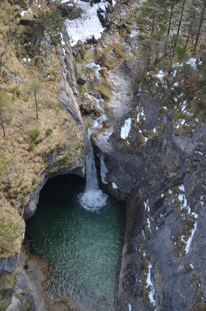 Waterfall near Neuschwanstein Castle (A View from the Marien Bridge)