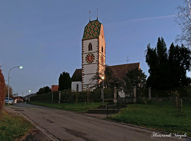 Bergkirche von Neunkirch 8213   Kurz nach Sonnenuntergang