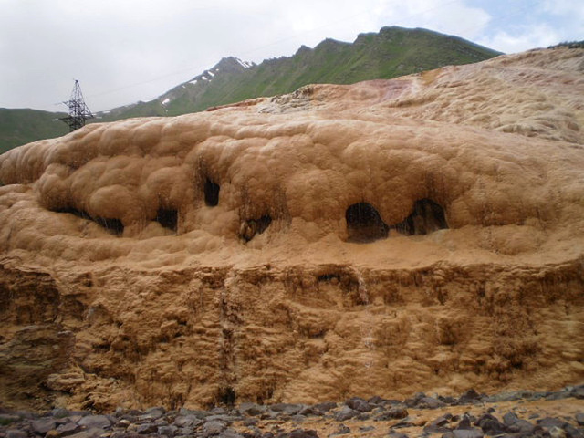 Limestone formations.