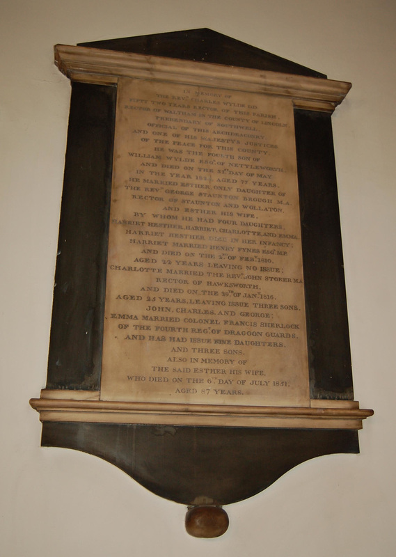 Wylde Family Memorial, Saint Nicholas Church, Castle Gate, Nottingham