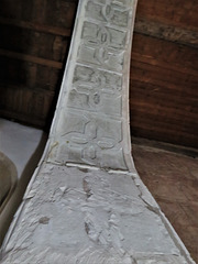 west lavington church, wilts c17  south chapel arch with crosses made of d for dauntsey