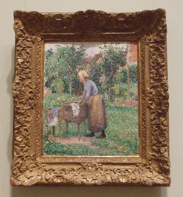 A Washerwoman at Eragny by Pissarro in the Metropolitan Museum of Art, May 2011