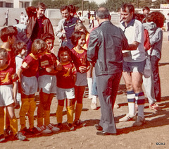 His late Majesty King Hussain of Jordan with his Little League team