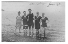 Phil's Grandpa Sadler & his wife & sisters-in-law - Llandudno June 1920