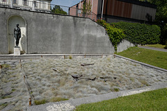 jardin sec en forme de bassin, près ONU, Genève