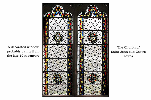 Decorated window St John sub Castro Lewes 8 9 2018