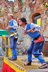 Burg Stargard, dicke Backen beim Burgfest