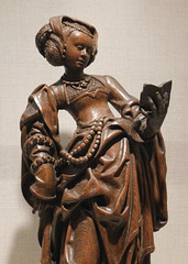 Detail of a Female Saint with a Book in the Metropolitan Museum of Art, March 2022