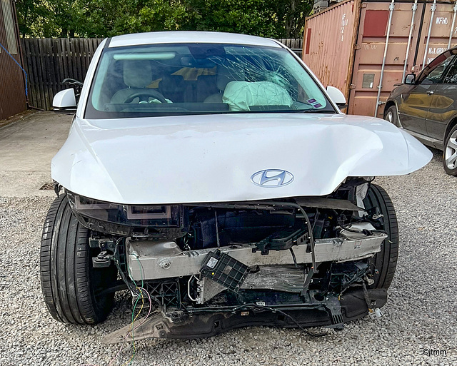 Ioniq 5 Ultimate EV written off in 43 mph collision with stationary vehicle