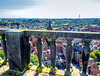 View from Koldinghus over the Kolding city, Denmark