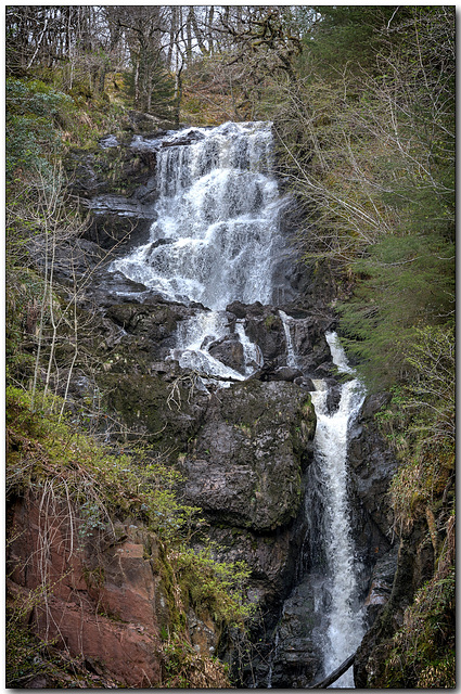 The Trossachs –  Waterfall near the Lodge.