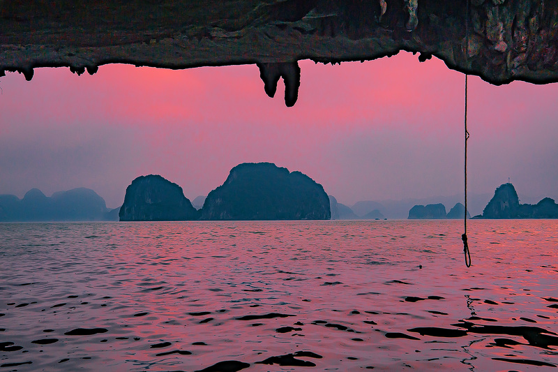 View out the rock cave