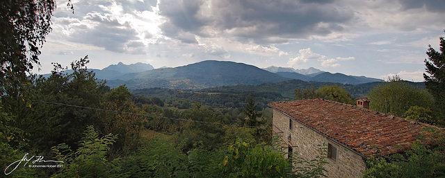 Blick von Castiglione di Garfagnana
