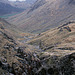 View down Grains Gill to Borrowdale and Derwentwater, Lake District 19th April 1992.