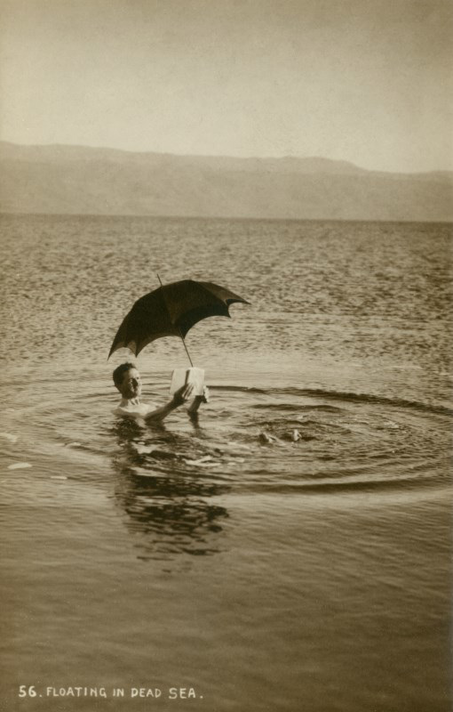 Floating in the Dead Sea