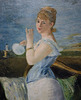 Detail of Nana by Manet in the Metropolitan Museum of Art, December 2023