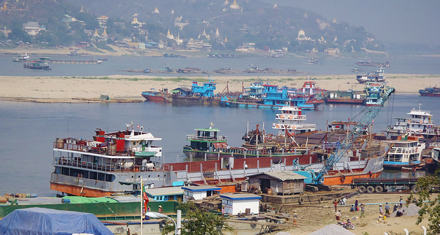 Ayeyarwady River from Sagaing Bridge