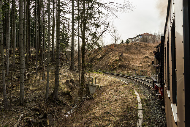 Bergfahrt mit dem Traditionszug