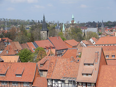 Blick auf die Altstadt von Quetlinburg im Harz