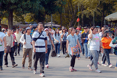 Group of tourists visiting Ho Chi Minh park