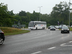 Worthing Coaches XW5611 (BU18 OSM) on the A11 at Fiveways, Barton Mills - 3 Jul 2021 (P1080946)