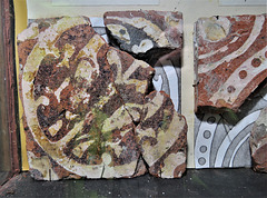 urchfont church, wilts c14 tiles