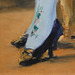 Detail of Nana by Manet in the Metropolitan Museum of Art, December 2023