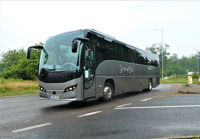 Grey's of Ely YX68 UCB on the A11 at Fiveways, Barton Mills - 3 Jul 2021 (P1080952)