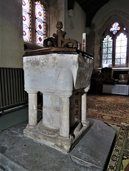 urchfont church, wilts c13 font
