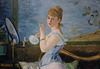 Detail of Nana by Manet in the Metropolitan Museum of Art, December 2023