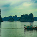 Halong bay in evening atmosphere