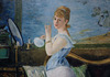 Detail of Nana by Manet in the Metropolitan Museum of Art, December 2023