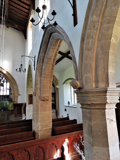 middleton stoney church, oxon c14 western arches of the south arcade