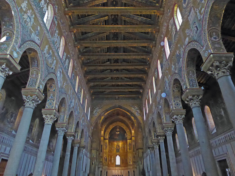 Montreale cathedral Sicily is filled with the finest of mosaics