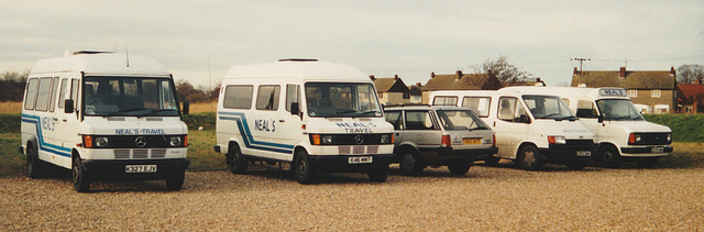 Neal's Travel mini-coaches at Isleham - 27 Dec 1994 (249-22) Neal's Travel mini-coaches at Isleham - 27 Dec 1994 (249-22)