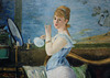 Detail of Nana by Manet in the Metropolitan Museum of Art, December 2023