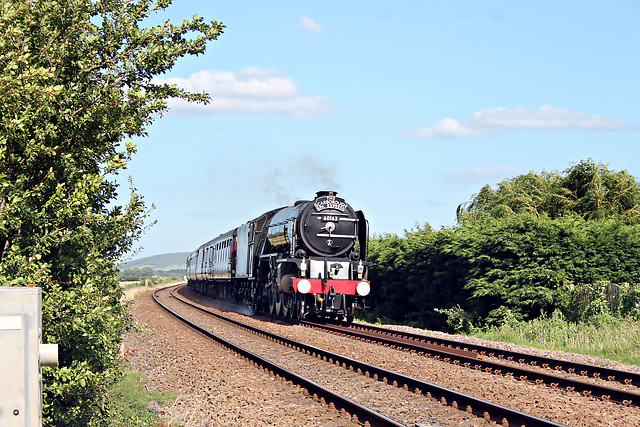 Class A1 60163 TORNADO at East Heslerton crossing with 1Z16 16.15 Scarborough - Carnforth The Scarborough Spa Express 26th June 2025