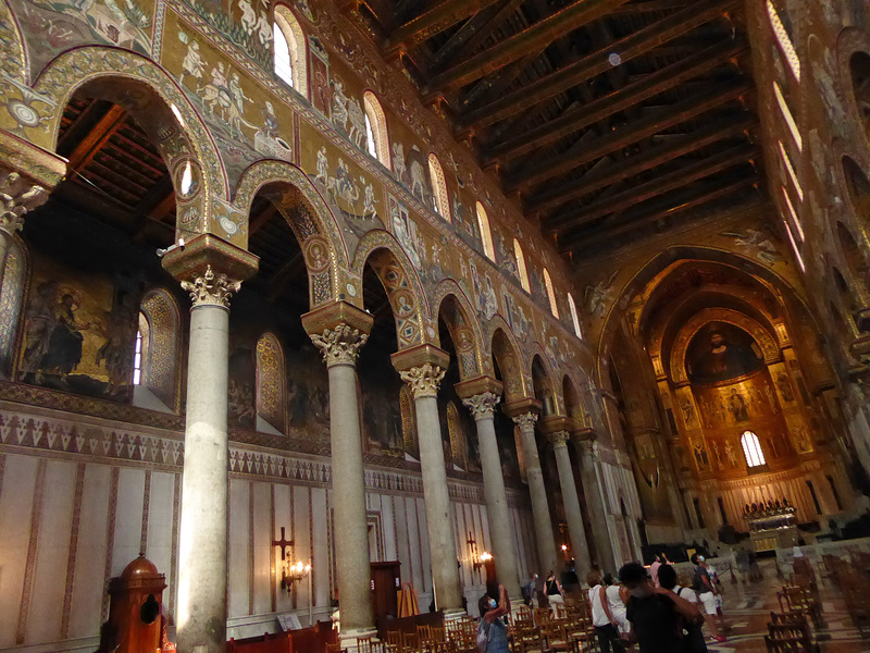 Montreale cathedral Sicily is filled with the finest of mosaics