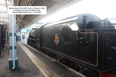 44871 from the tender end on Sussex Belle tour at Eastbourne 6 12 2023