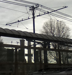 MBTA tram system 600v pole