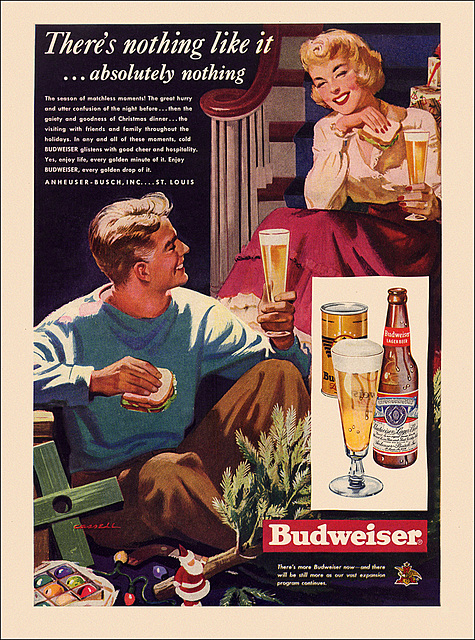 Budweiser Beer Ad, c1950