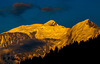 An evening view to the Mont Blanc