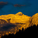 An evening view to the Mont Blanc
