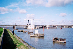 Breyton Bridge across the River Yare, Great Yarmouth (Scan from October 1998)