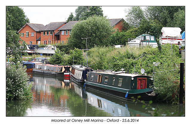 Moored at Osney Mill Marina Oxford 25 6 2014