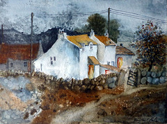 Aquarell: Irische Häuser 1