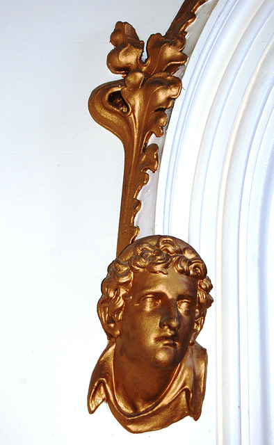 Detail in Entrance Hall within the remaining wing of Ilam Hall, Staffordshire