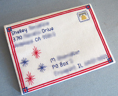 Patriotic Mailart (front) from Shelley 6/26/15